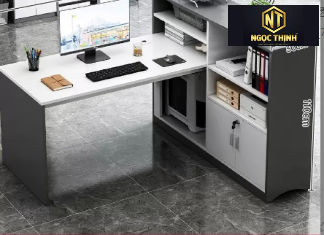 100+ Mẫu cụm bàn làm việc hiện đại kết hợp với kệ sách và hộc tủ được sản xuất tại Nội Thất Ngọc Thịnh